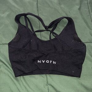 NVGTN Black Strappy Back Sports Bra